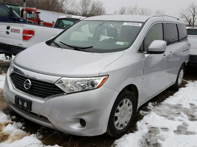 JN8AE2KP2C9051337 - 2012 NISSAN QUEST SILVER photo 2