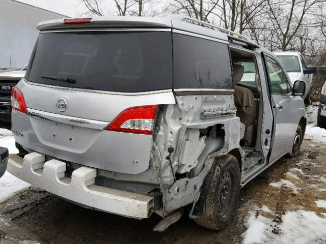 JN8AE2KP2C9051337 - 2012 NISSAN QUEST SILVER photo 4