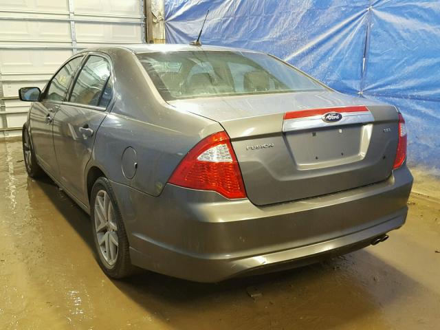 3FAHP0JA8CR419987 - 2012 FORD FUSION SEL GRAY photo 3