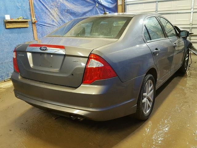 3FAHP0JA8CR419987 - 2012 FORD FUSION SEL GRAY photo 4