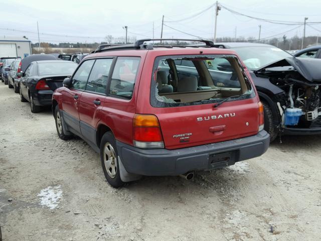 JF1SF6354YH730059 - 2000 SUBARU FORESTER L RED photo 3