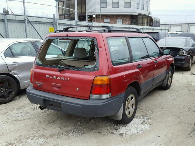 JF1SF6354YH730059 - 2000 SUBARU FORESTER L RED photo 4