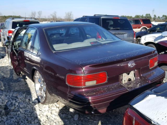 1G1BL52P0SR144209 - 1995 CHEVROLET IMPALA SS MAROON photo 3