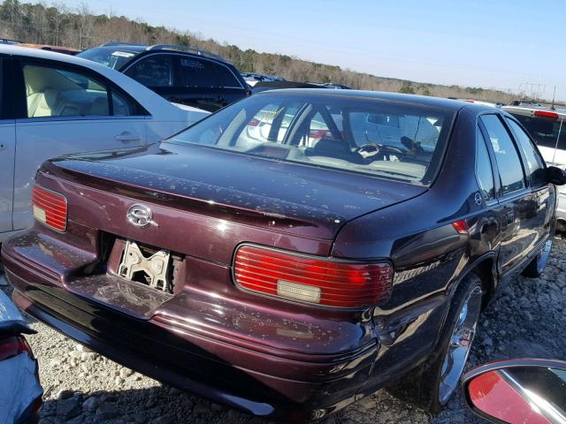 1G1BL52P0SR144209 - 1995 CHEVROLET IMPALA SS MAROON photo 4