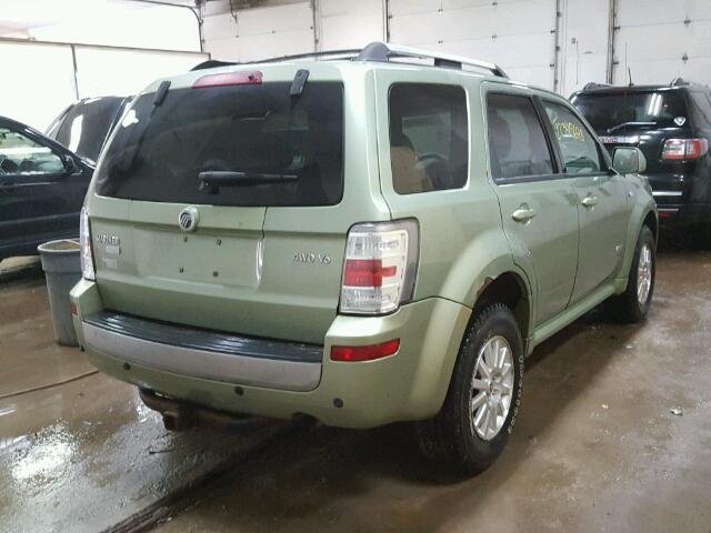 4M2CU97178KJ10865 - 2008 MERCURY MARINER PR GREEN photo 4