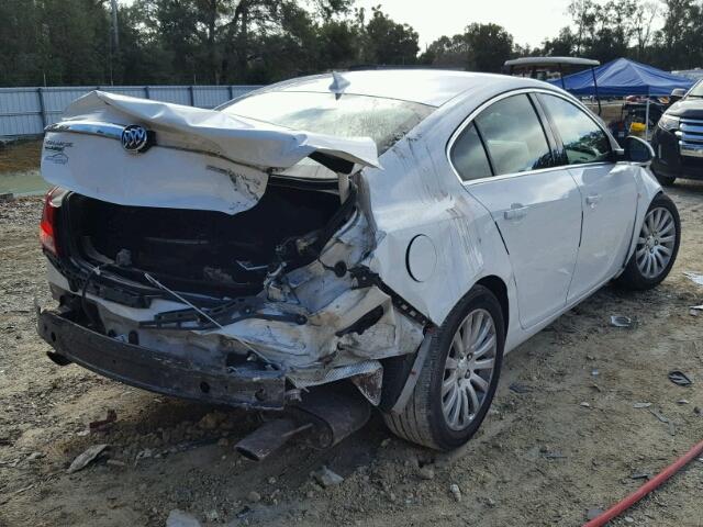 W04GW5EVXB1122502 - 2011 BUICK REGAL CXL WHITE photo 4