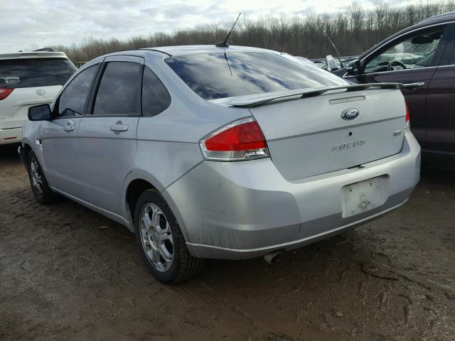 1FAHP35N28W184327 - 2008 FORD FOCUS SE SILVER photo 3