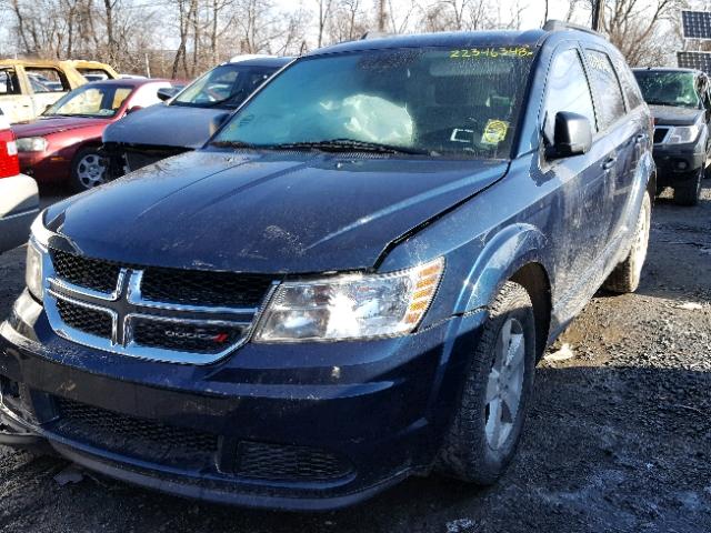 3C4PDCABXFT708045 - 2015 DODGE JOURNEY SE BLUE photo 2