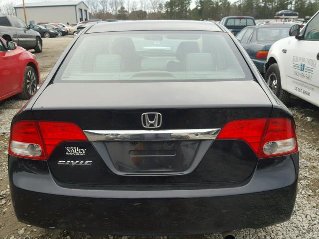 2HGFA16569H370296 - 2009 HONDA CIVIC LX BLACK photo 9