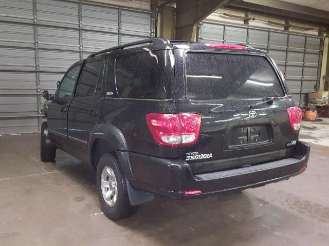 5TDZT34A97S289468 - 2007 TOYOTA SEQUOIA SR BLACK photo 3