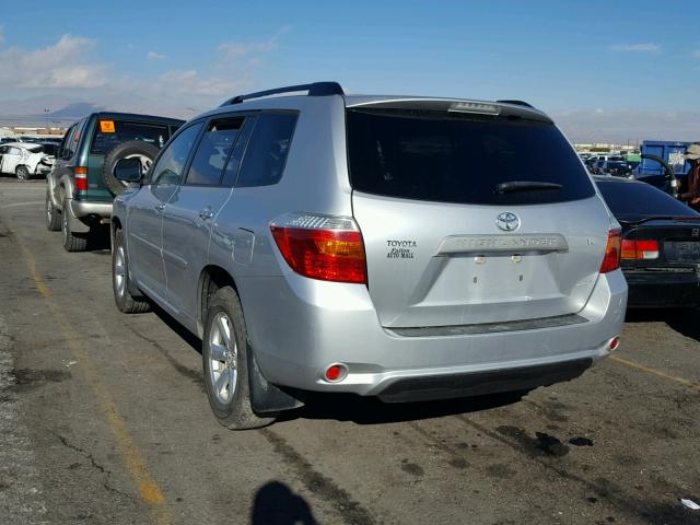 JTEES41AX82080224 - 2008 TOYOTA HIGHLANDER SILVER photo 3