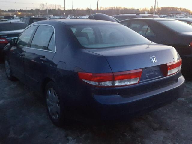 1HGCM66374A049039 - 2004 HONDA ACCORD LX BLUE photo 3