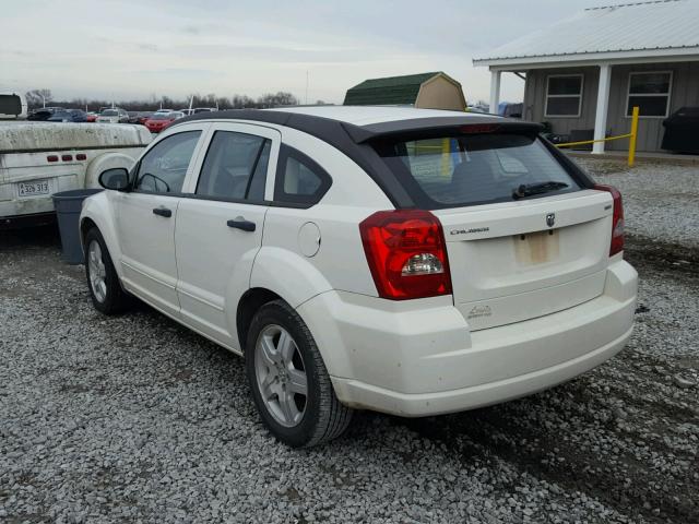 1B3HB48B77D388228 - 2007 DODGE CALIBER SX WHITE photo 3