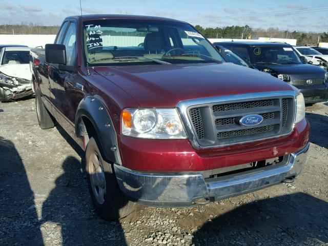 1FTRF14W54NB61107 - 2004 FORD F150 MAROON photo 1