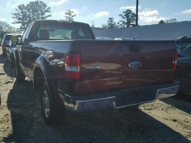 1FTRF14W54NB61107 - 2004 FORD F150 MAROON photo 3