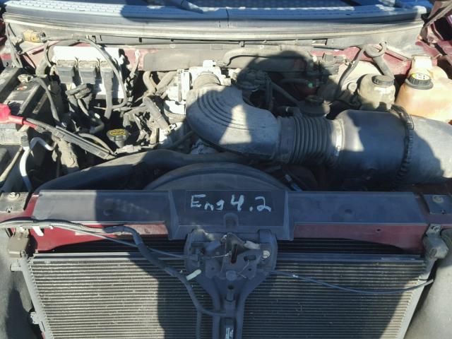 1FTRF14W54NB61107 - 2004 FORD F150 MAROON photo 7