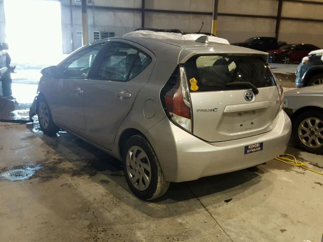 JTDKDTB33F1090852 - 2015 TOYOTA PRIUS C SILVER photo 3