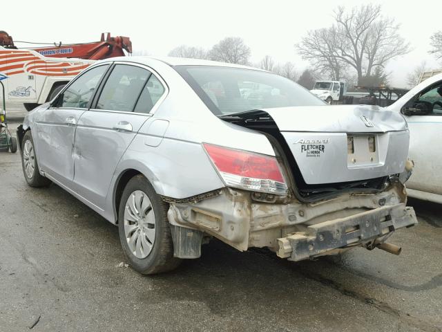 1HGCP2F30AA021224 - 2010 HONDA ACCORD LX SILVER photo 3