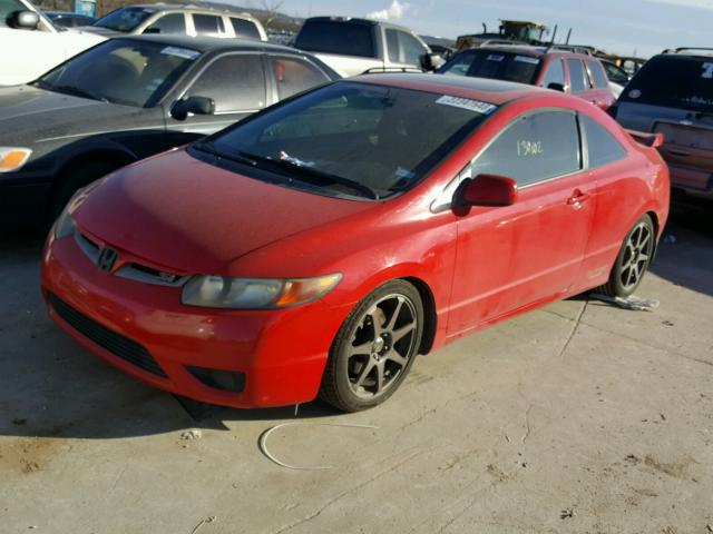 2HGFG21527H704607 - 2007 HONDA CIVIC SI RED photo 2