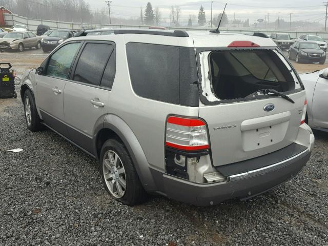 1FMDK05W18GA36321 - 2008 FORD TAURUS X S SILVER photo 3