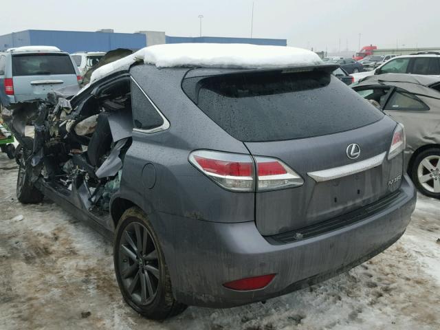 2T2BK1BA4DC194103 - 2013 LEXUS RX 350 GRAY photo 3