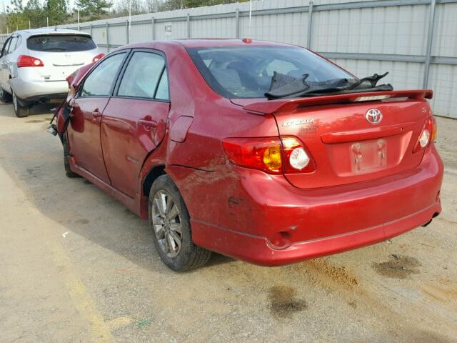 1NXBU4EE0AZ300930 - 2010 TOYOTA COROLLA BA RED photo 3