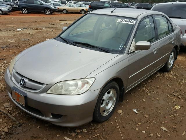 JHMES96695S023643 - 2005 HONDA CIVIC HYBR GRAY photo 2