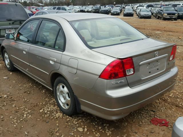 JHMES96695S023643 - 2005 HONDA CIVIC HYBR GRAY photo 3