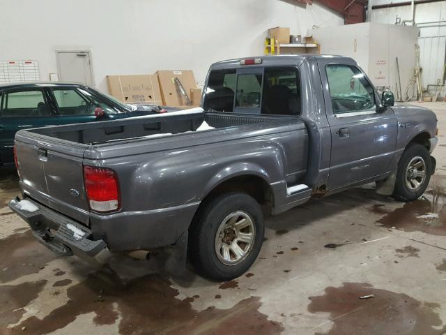 1FTYR10V7YPB07818 - 2000 FORD RANGER GRAY photo 4