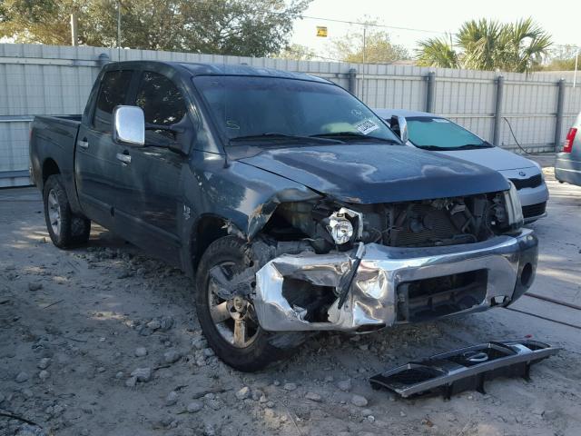 1N6AA07A44N584120 - 2004 NISSAN TITAN XE BLUE photo 1