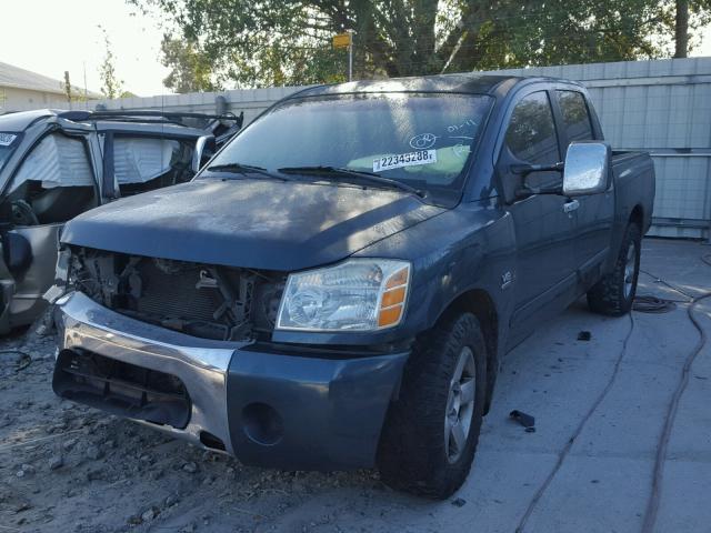 1N6AA07A44N584120 - 2004 NISSAN TITAN XE BLUE photo 2