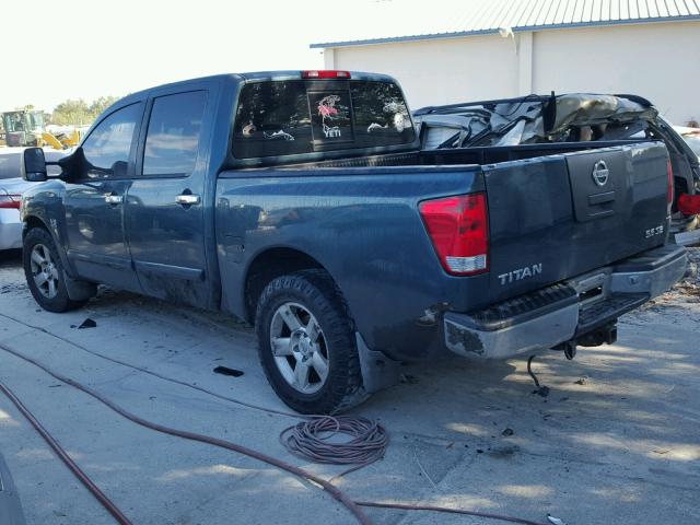 1N6AA07A44N584120 - 2004 NISSAN TITAN XE BLUE photo 3