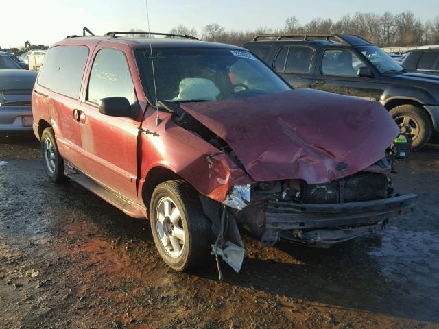 4N2ZN16T91D826045 - 2001 NISSAN QUEST SE BURGUNDY photo 1