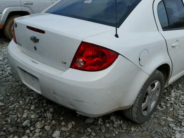 1G1AK55F777322816 - 2007 CHEVROLET COBALT LS WHITE photo 9