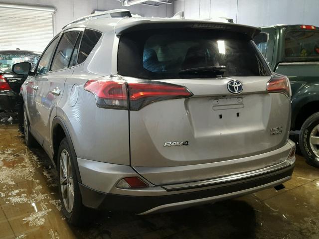 JTMDJREV6HD127430 - 2017 TOYOTA RAV4 HV LI SILVER photo 3