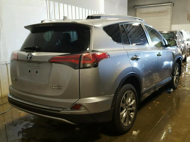 JTMDJREV6HD127430 - 2017 TOYOTA RAV4 HV LI SILVER photo 4