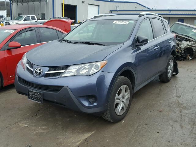 2T3BFREV6EW220603 - 2014 TOYOTA RAV4 LE BLUE photo 2