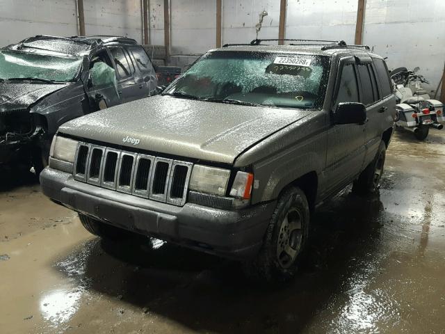 1J4GZ58S7VC745495 - 1997 JEEP GRAND CHER GRAY photo 2