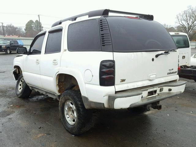 1GNEK13Z53R303041 - 2003 CHEVROLET TAHOE K150 WHITE photo 3