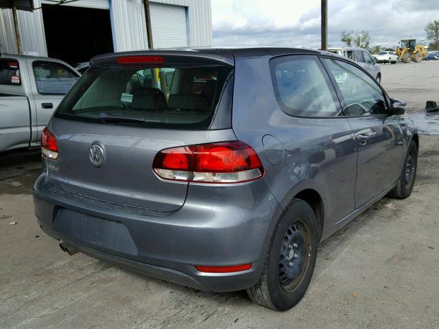WVWBB7AJ9DW030409 - 2013 VOLKSWAGEN GOLF GRAY photo 4