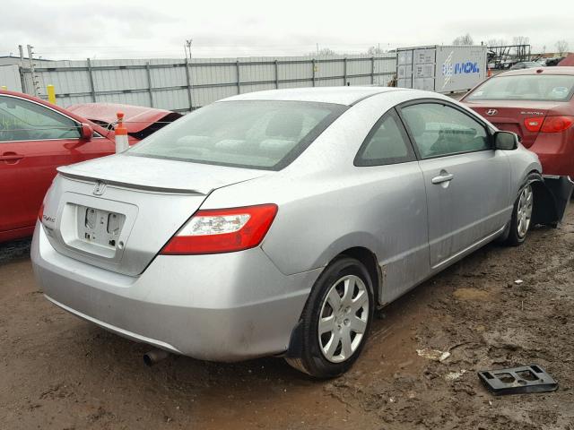 2HGFG12666H567476 - 2006 HONDA CIVIC LX SILVER photo 4