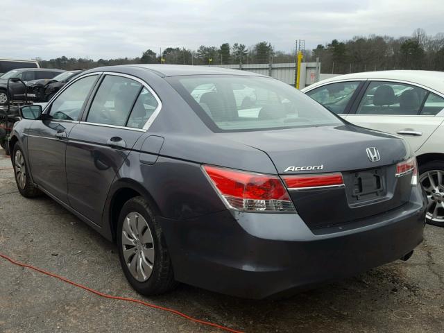 1HGCP2F31CA214128 - 2012 HONDA ACCORD LX GRAY photo 3