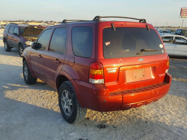 1FMCU04115KA17577 - 2005 FORD ESCAPE LIM RED photo 3