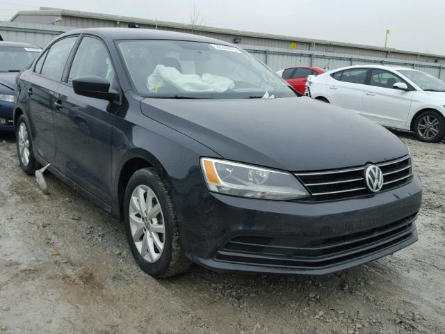 3VWD17AJ9FM413729 - 2015 VOLKSWAGEN JETTA SE BLACK photo 1