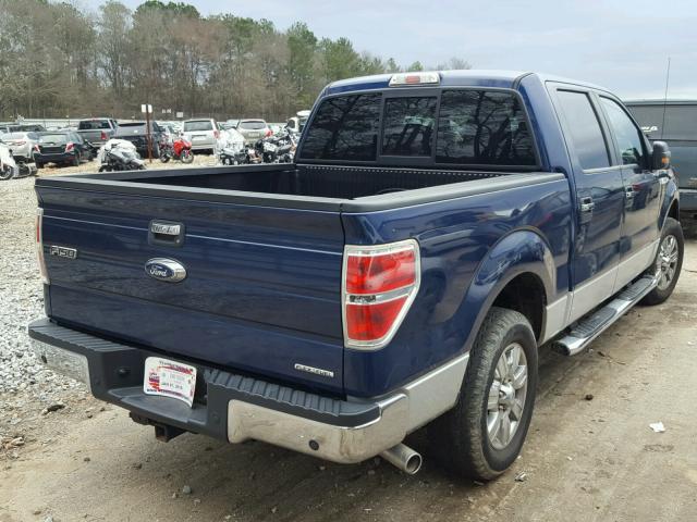 1FTEW1CM7BFA56848 - 2011 FORD F150 SUPER BLUE photo 4