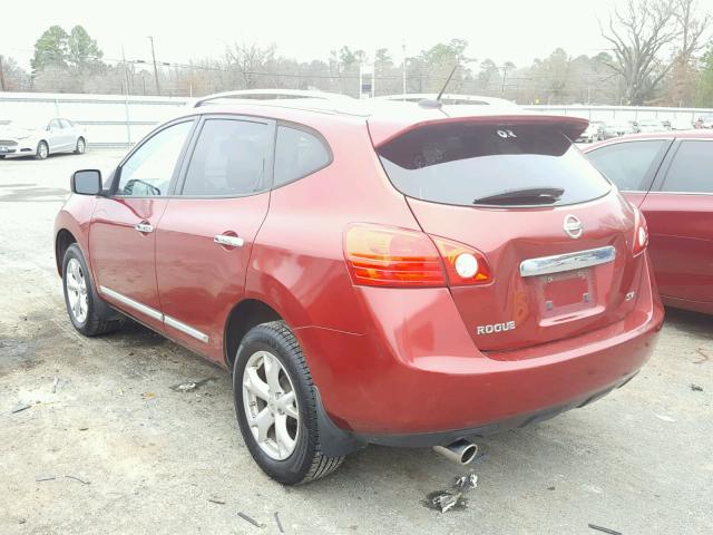 JN8AS5MT7BW164138 - 2011 NISSAN ROGUE S RED photo 3