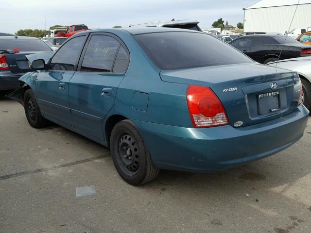 KMHDN46D26U260479 - 2006 HYUNDAI ELANTRA GL TEAL photo 3