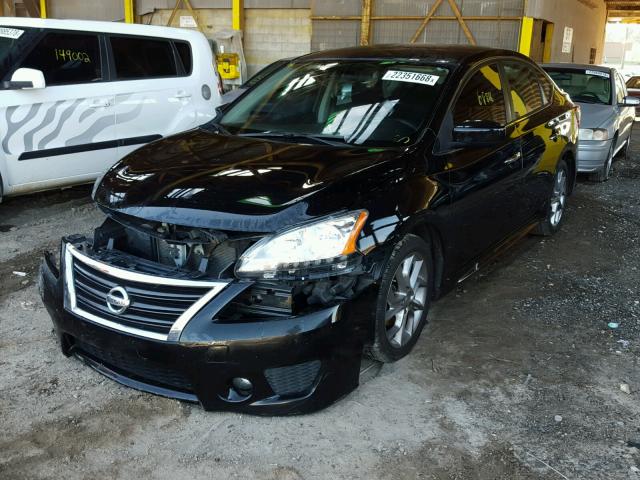 3N1AB7AP8DL635059 - 2013 NISSAN SENTRA S BLACK photo 2