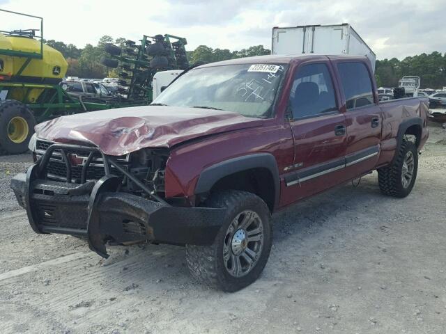 1GCHK23D96F228009 - 2006 CHEVROLET SILVERADO BURGUNDY photo 2