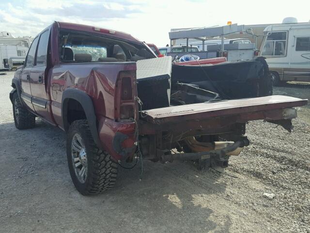 1GCHK23D96F228009 - 2006 CHEVROLET SILVERADO BURGUNDY photo 3